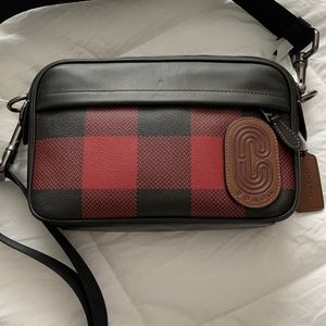 NWT Coach buffalo plaid crossbody